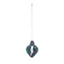 Navy blue and silver lantern decoration